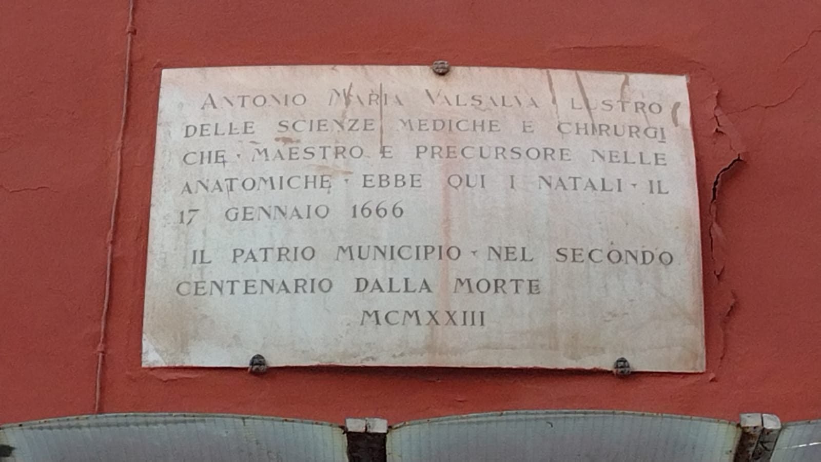 Antonio Valsalva's memorial tablet, Imola, by Giancarlo Cerasoli.jpg